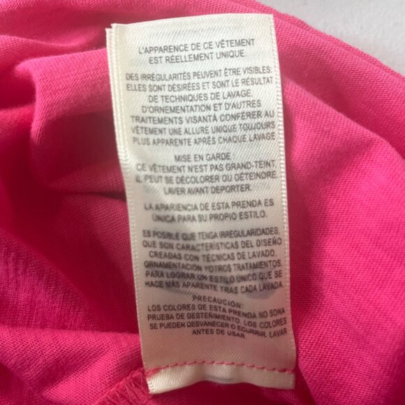 Seven7 Shirt Womens Large Pink Side Gathering New Summer - Picture 10 of 11